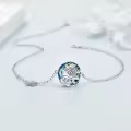 TOUPOP Sterling Silver Crystal Turtle Bracelet Anklet For Women-0-3