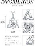 wholesale 925 Sterling Silver 1ct Moissanite Heart Celtic Knot Pendant Necklace for Women-0-3