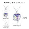 wholesale 925 Sterling Silver Mermaid Scales Heart-Shaped Pendant Necklace for Women - Valentine's Day Gifts-0-4