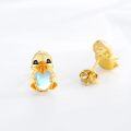 wholesale 925 Sterling Silver Moonstone Duck Stud Earrings for Women - Hypoallergenic -0-1