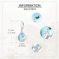 wholesale 925 Sterling Silver Rabbit Butterfly Moonstone Drop Earrings For Women Gift-0-4