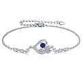 TOUPOP Sterling Silver Birthstone Flower Bracelet For Women-0-0