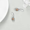 wholesale 925 Sterling Silver Tree Of Life Drop Earrings Wholesale With Green Stone-0-87
