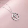 wholesale 925 Sterling Silver Cubic Zirconia Caduceus Pendant Necklace for Nurses - Medical Gift-0-3