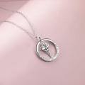 wholesale 925 Sterling Silver Cubic Zirconia Caduceus Pendant Necklace for Nurses - Medical Gift-0-3