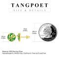 wholesale Gold 925 Sterling Silver Hypoallergenic St Patricks Day Love Clover Stud Earrings for Women and Girls-0-1