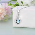 wholesale 925 Sterling Silver Moonstone Cremation Jewelry Keepsake Ashes Pendant Necklace Memorial Jewelry for Women Loved One-0-2