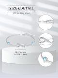wholesale 925 Sterling Silver Infinity Heart Charm Bracelet-0-4