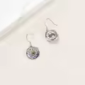 TOUPOP Sterling Silver Crystal Bee Sunflower Dangle Drop Earrings-0-1