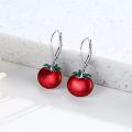 wholesale 925 Sterling Silver Metal Tomato Dangle Earrings - Christmas Gift Ideas for Women-0-1