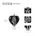 TOUPOP Sterling Silver Black Agate Butterfly Celtic Rose Leverback Dangle Earrings-0-4