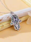 wholesale Hamsa Hand Necklace Evil Eye/star Of David/cross/lotus/witch Knot/key Of Abalone Shell Necklace 925 Sterling Silver Religious Hand Of Fatima Jewelry Gifts For Women Her -0-1