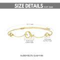TOUPOP 14k Gold Heart Anklet for Women, 8''+1''+1''-0-3