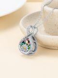 wholesale 925 Sterling Silver Abalone Shell Infinity Lotus Urn Necklace - Always in My Heart Keepsake  for Women & Men-0-1