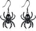 wholesale 925 Sterling Silver Spider Shape Drop Earring Charms s for Women Girls-0-0