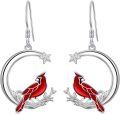 wholesale TOUPOP Cardinal Gifts For Women Sterling Silver Red Cardinal Earrings Memorial Jewelry For Women Her -0-0
