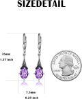 wholesale Sterling Silver Austrian Crystal Vintage Drop Dangle Leverback Earrings-0-26
