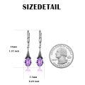 wholesale 925 Sterling Silver Blue Topaz Oval Cut Vintage Style Leverback Earrings-0-26