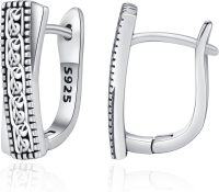 wholesale 925 Sterling Silver Celtic Knot Hoop Earring Set - Mens Womens Fashion -Celtic Knot-B