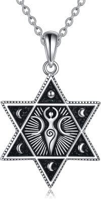wholesale 925 Sterling Silver Triple Moon Goddess & Tree of Life Necklace with Crescent Moon - Hypoallergenic Wiccan Jewelry Gift for Women-Triple Moon Goddess Necklace