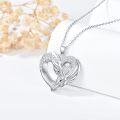 wholesale 925 Sterling Silver Heart-Shaped Dragon Pendant Necklace for Women and Girls - Mothers' Day Gift-0-4
