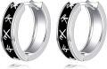 wholesale 925 Sterling Silver Viking Rune Huggie Hoop Earrings Norse s for Him Her-0-0