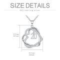 TOUPOP 925 Sterling Silver Gold Plated Zircon Forever Love Heart Pendant Necklace-0-3