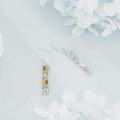 wholesale 925 Sterling Silver Sunflower Rectangle Drop Dangle Leverback Earrings for Women-0-4