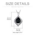 wholesale 925 Sterling Silver Pendant with Black Onyx and Celtic Knot Design - 48cm Chain Length-0-4