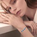 wholesale 925 Sterling Silver Green Stone Sliding Bracelet Wholesale With Adjustable Chain-0-1