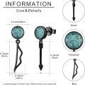 wholesale 925 Sterling Silver Black Turquoise Bow & Arrow Punk Earrings for Hunting, Sagittarius, Gothic Gifts, 19mm Drop-0-3