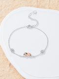 wholesale 925 Sterling Silver Sloth Bracelet with Cute 19mm Pendant for Relaxation & Mindfulness Gifts-0-3