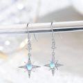 wholesale 925 Sterling Silver Star Moonstone Drop Dangle Earrings for Women -0-1