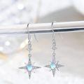 wholesale 925 Sterling Silver Moonstone Starburst Dangle Earrings-0-1