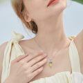 wholesale 925 Sterling Silver Owl Pendant Necklace With Amber And Crystal Details-0-1