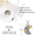 wholesale 925 Sterling Silver Moon & Sunflowers Cremation Jewelry Keepsake Urn Locket Necklace for Ashes Memory Gift-0-3