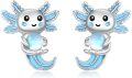 wholesale 925 Sterling Silver Blue Opal Axolotl Stud Earrings for Women -0-0