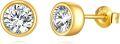 wholesale 14K Gold Moissanite Stud Earrings 0 6 2ct Jewelry Gifts for Women Men-0-0