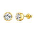 wholesale 14K Gold Moissanite Stud Earrings 0 6 2ct Jewelry Gifts for Women Men-0-0