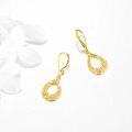 wholesale 10K Gold Celtic Knot Teardrop Leverback Dangle Earrings - Irish for Her-0-4