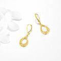 wholesale 10K Gold Celtic Knot Drop Dangle Leverback Earring Studs - Irish for Her-0-3