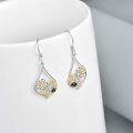 wholesale 925 Sterling Silver Metal Butterfly and Flower Teardrop Dangle Earrings for Women Mom Gift Leverback Jewelry-0-1