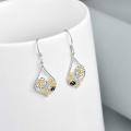 wholesale 925 Sterling Silver Metal Butterfly and Flower Teardrop Dangle Earrings for Women Mom Gift Leverback Jewelry-0-1