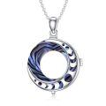 wholesale 925 Sterling Silver Abalone Shell Triple Goddess Moon Phase Locket Necklace for Women-0-0