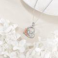 wholesale 925 Sterling Silver Floral Guitarist Pendant Necklace for Women Christmas Gift-0-2