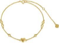 wholesale Yellow and 14K White Gold Natural Diamond Heart Infinity Charm Bracelet for Women-Yellow gold