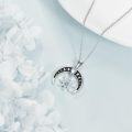 wholesale 925 Sterling Silver Moonstone Crescent Moon & Star Pendant Necklace-0-4