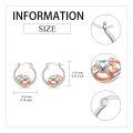 wholesale 925 Sterling Silver Pig Heart Hoop Earrings for Women - Cute Animal Lover's Gift-0-2