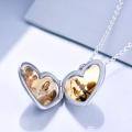 TOUPOP Sterling Silver Heart Photo Locket Pendant Necklace For Women Birthday Gifts-0-3