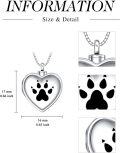 wholesale TOUPOP Custom Urn Locket Necklaces For Ashes S925 Sterling Silver Personalized Pet Paw Urn Locket Necklace Heart Photo Locket That Hold Pictures Keepsake Necklace -0-4